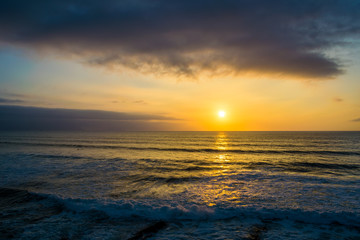 sunset over the sea