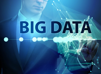 Big data concept with data mining analyst