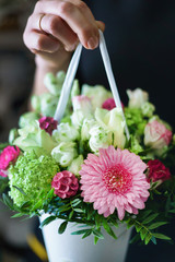nice bouquet in the hands