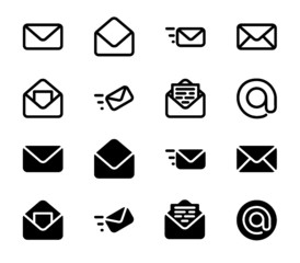 E-mail contact icons, many variations