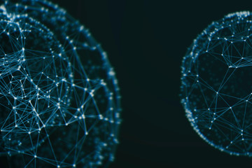 Abstract geometry surfaces, lines and points background, Used as digital wallpaper and technology background.