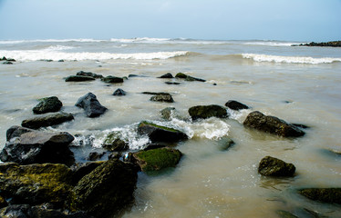 sea beach of somnath temple of somenath Gujarat India
