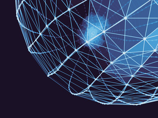 Abstract geometry surfaces, lines and points background, Used as digital wallpaper and technology background.