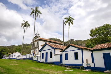 Fototapeta na wymiar Buildings of the abandonend village Biribiri, Biribiri State Park, Minas Gerais, Brazil