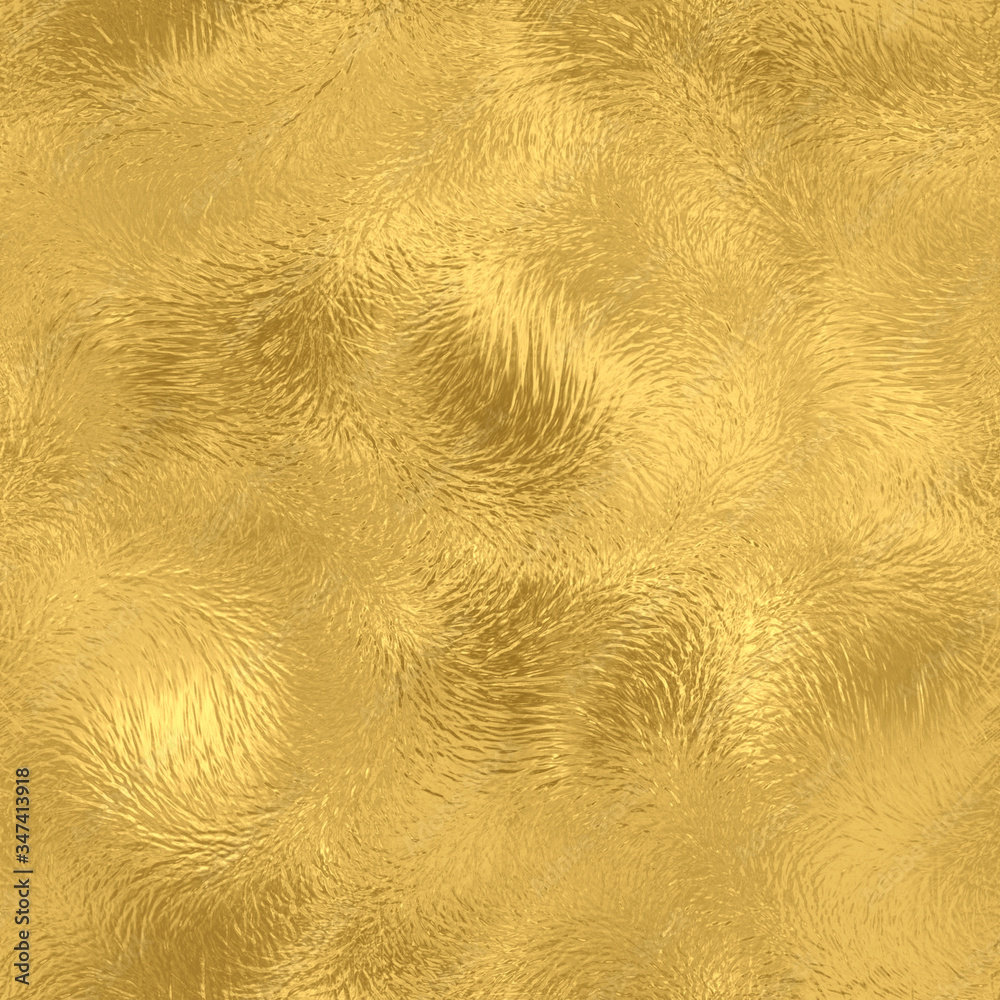 Wall mural Gold foil seamless pattern, metal background