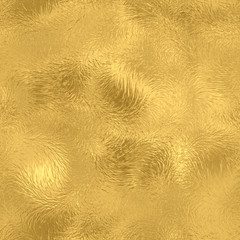 Gold foil seamless pattern, metal background