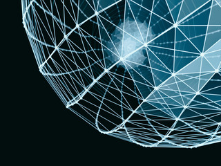 Abstract geometry surfaces, lines and points background, Used as digital wallpaper and technology background.