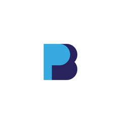 pb logo design . abstract p & b logo , modern and clean style . vector illustration