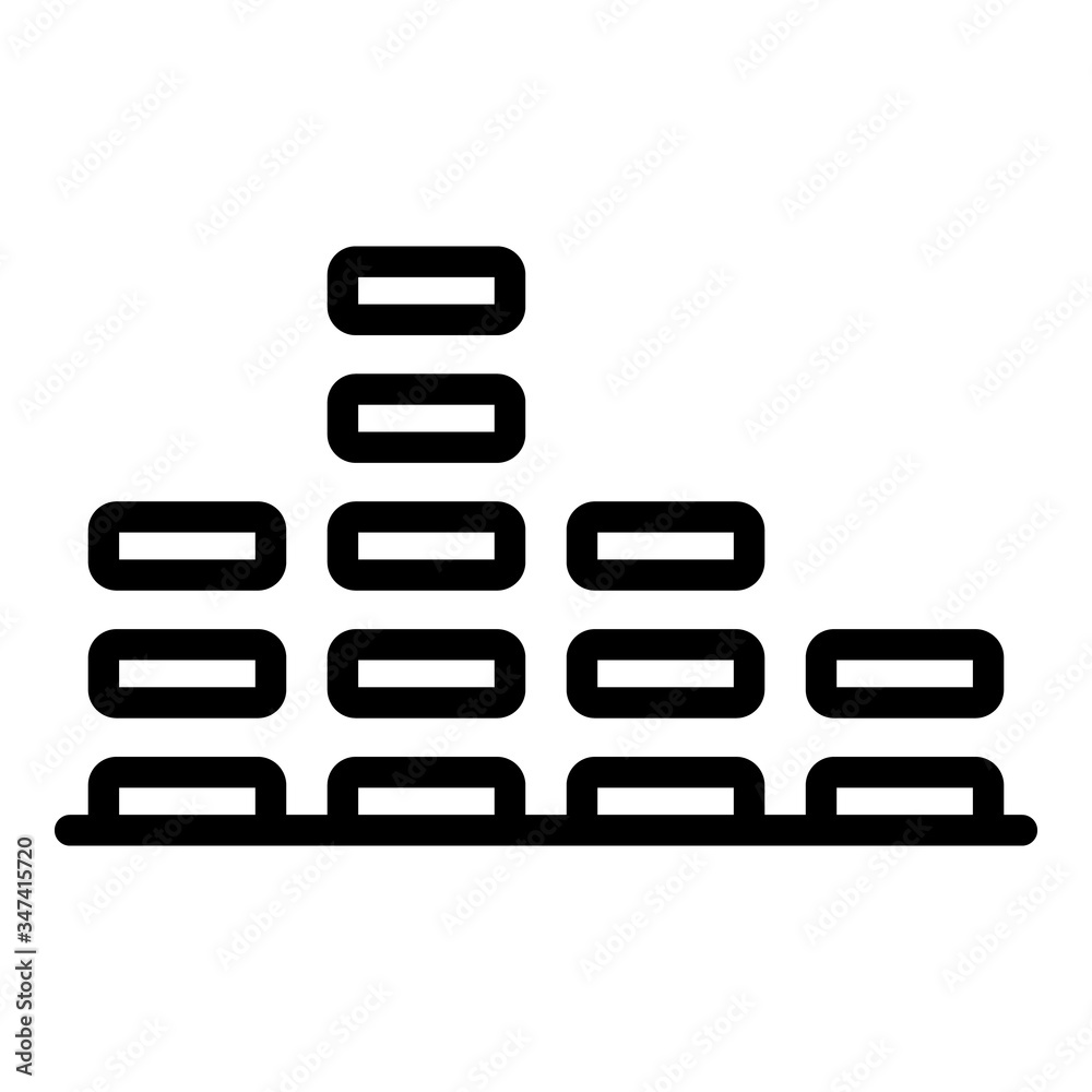 Poster equalizer range icon. outline equalizer range vector icon for web design isolated on white backgroun