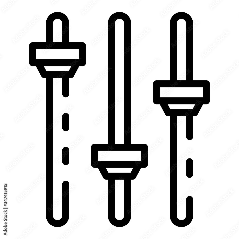 Poster equalizer buttons icon. outline equalizer buttons vector icon for web design isolated on white backg