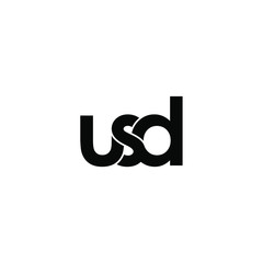 usd letter original monogram logo design