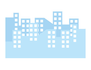 buildings cityscape scene isolated icon
