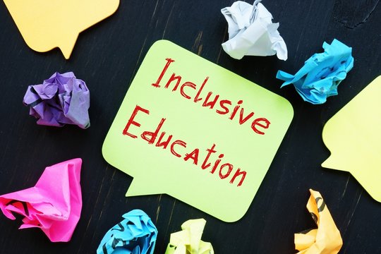 Educational Concept Meaning Inclusive Education With Phrase On The Page.