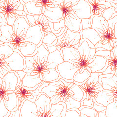 Colorful Line Peach Blossom Seamless Texture Background