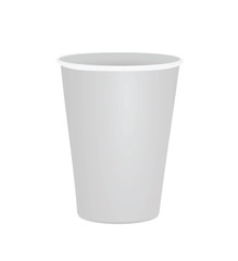 Cardboard or plastic coffee cup. vector illustration