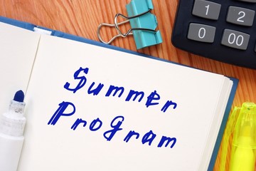 Business concept about Summer Program with phrase on the piece of paper.