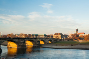 Obraz premium August Bridge view from embankment.