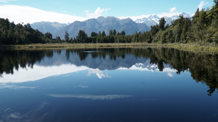 Mirror Lake with forest and mountain view
