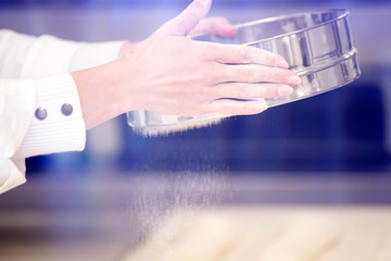 Bakery production close-up.