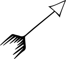  Hand drawn vector arrow doodle on white background.design element vector illustration. Can be used for books, wrapping paper, fabric, textiles, web