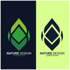 Leaf design logo Template