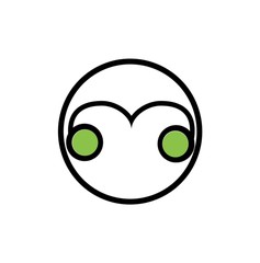 vector illustration of a face