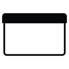 Simple icon with a simple white box closed black lid