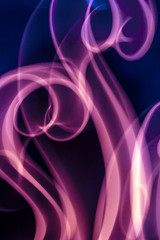 Abstract Vibrant Smoke Swirls Made With Light Background