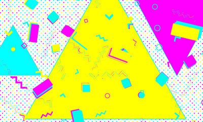 Memphis Pattern. Abstract Vector. Hipster Style