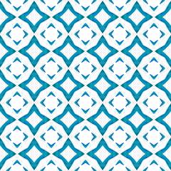 Mosaic seamless pattern. Blue astonishing boho 