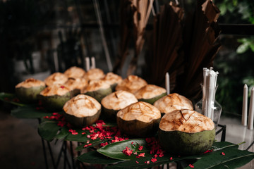 The young coconut is tasty for drinking juice and nice meat to eat. for background