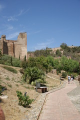 Fototapeta na wymiar L'Alcazaba à Malaga en Andalousie en Espagne