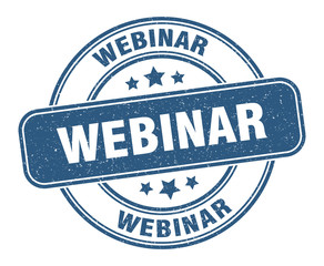 webinar stamp. webinar label. round grunge sign