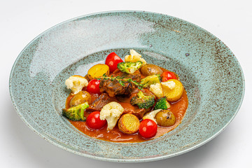 beef stew with potatoes and vegetables