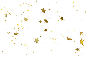 Gold volumetric star-confetti