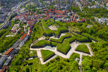 Klodzko Fortress - aerial view. Klodzko, Lower Silesia, Poland.