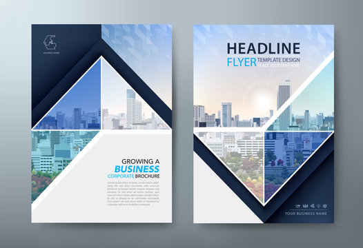 Annual report brochure flyer design, Leaflet presentation, book cover templates, layout in A4 size.
