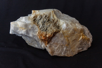 mineral stone isolated on black