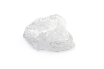 Alum stone isolated on white background.