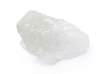 Alum stone isolated on white background.