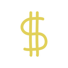 money dollar symbol isolated icon