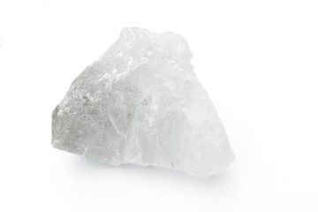Alum stone isolated on white background.