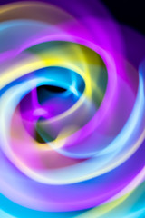 Blues, Yellows and Purples Light Nightclub Swirls As Background