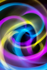 Blues, Yellows and Purples Light Nightclub Swirls As Background