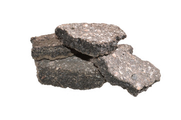 asphalt isolated on white background
