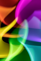 Neon Multicolour Swirls Light Movement Abstract Background