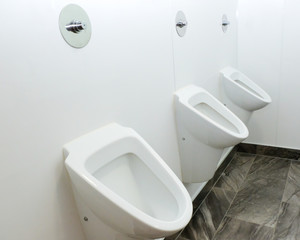 Closeup white bathroom, Interior element, clean and comfort bathrooms concept.
