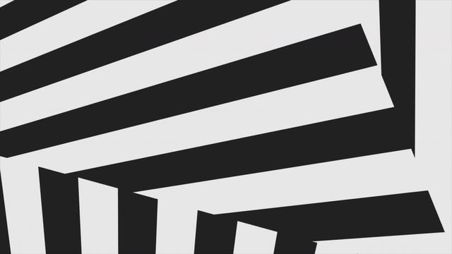 Abstract minimal motion background with black and white stripes. Seamless looping. Video animation Ultra HD 4K 3840x2160