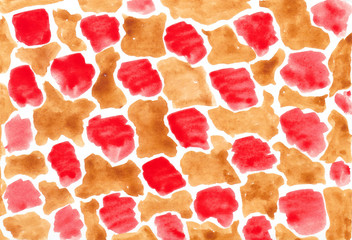 Abstract pattern of salmon and brown spots