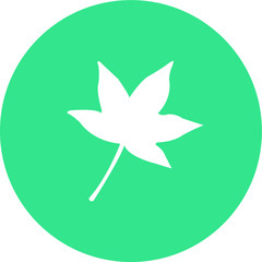Autumn tree maple leaf vector icon